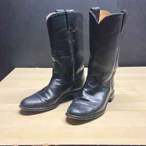 Justin Boots Black Western Leather Boots size 6
